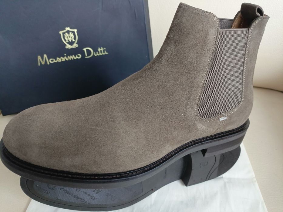EXCLUSIVE,Massimo D.Skórzane buty, sztyblety, 44/28,5cm