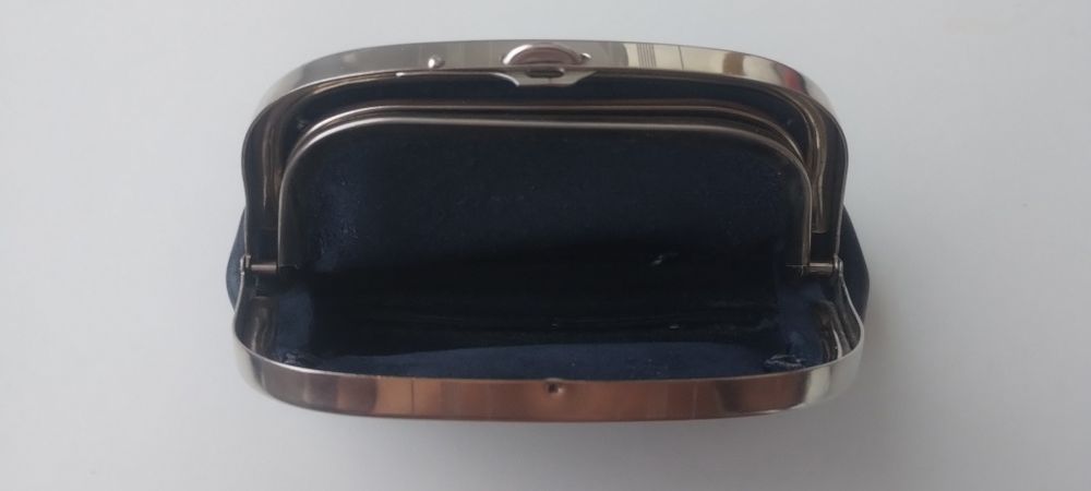 Кожаный Тёмно-синий кошелёк