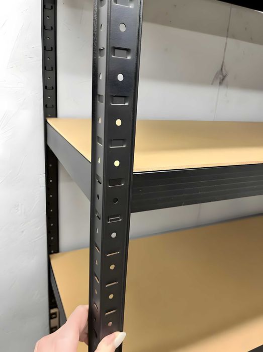 Стелаж металевий чорний, оцинкований 180×90×40 / 200×90×40/ 150×70×30