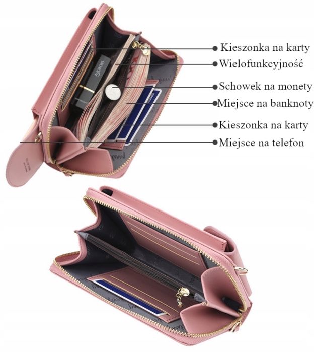 Torebka damska różowa