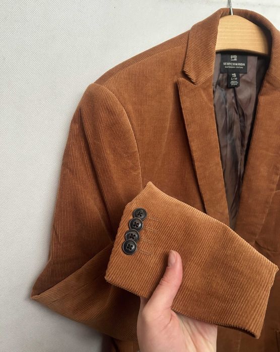 Scotch & Soda _ Sztruksowa brązowa marynarka L/50  _ Tailor-Made