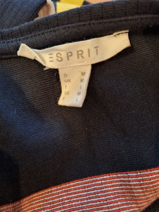 Sukienka tuba midi kolorowa na wiosnę w paski wyszczuplająca bawełna d