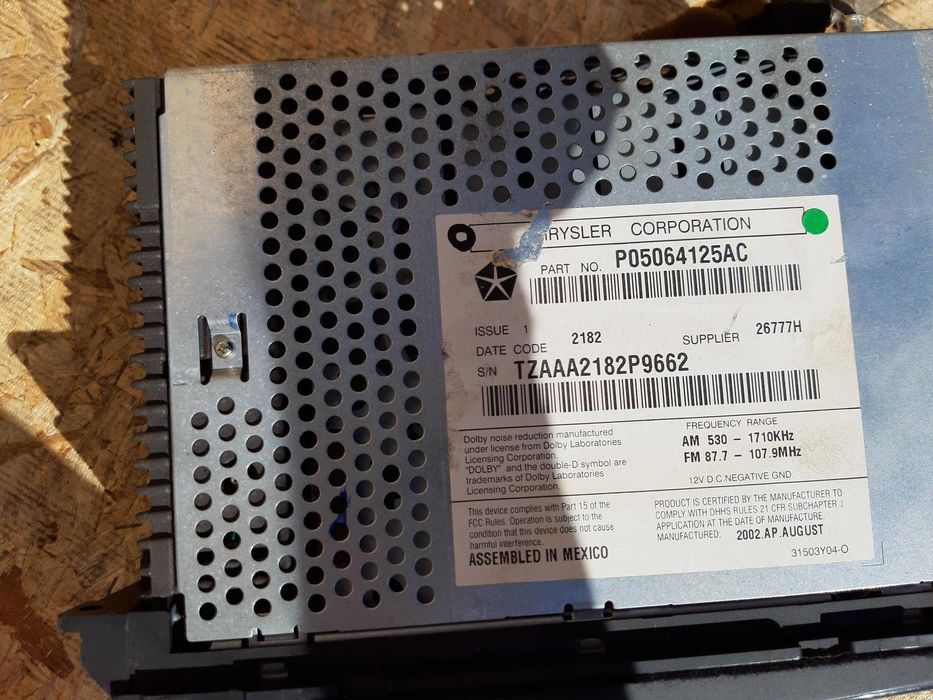 Radio Grand Cherokee WJ Jeep Liberty Cherokee KJ