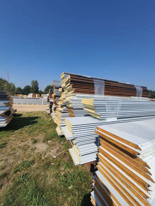 Płyta warstwowa 40mm dł. 4m NOWA II gat grafit,brąz,srebrna/transport