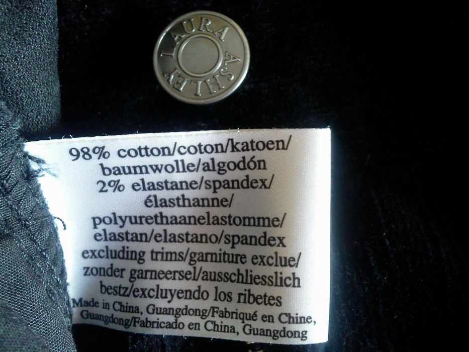 Брюки чорні Laura Ashley бавовна 98% еластан 2% розм 34 на 42