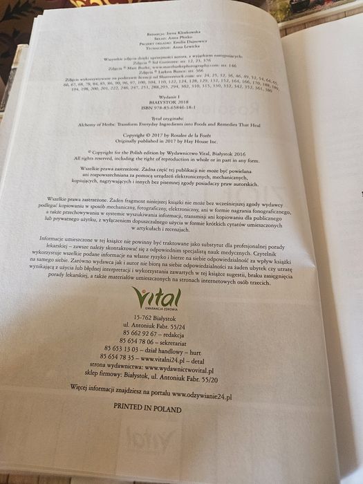 Alchemia ziół i pzypraw podręcznik i zdrowotne przepisy przepisy