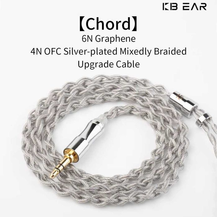 ‼️ Kbear Chord 6N - графеновый кабель Graphen + 4N OFC 4жилы, 532 ядра