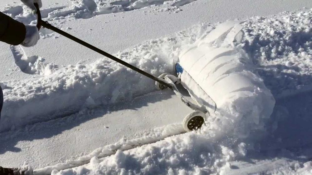 Лопата на колесах для снега Шустрик-3А,з подвійною ручкою-алюминий