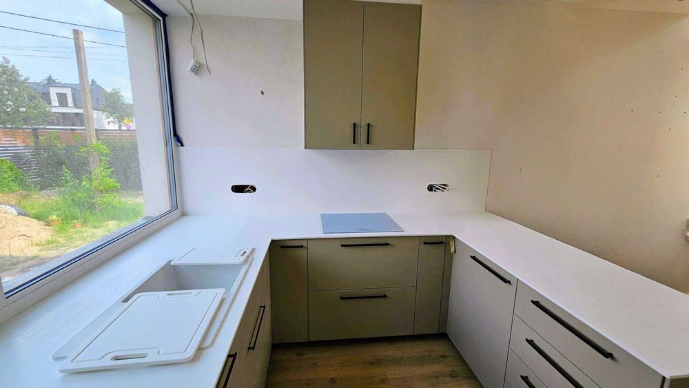 Blat kompaktowych HPL 12mm, cienki blat do kuchni, łazienki z montażem