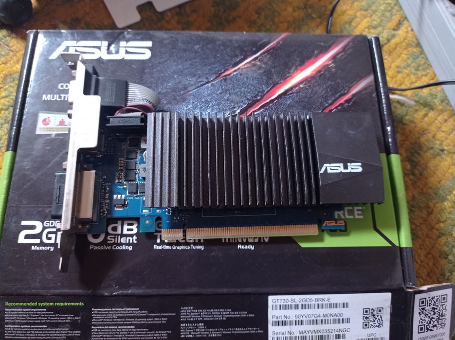 ASUS GeForce GT 730 на 2 Гб видеокарта