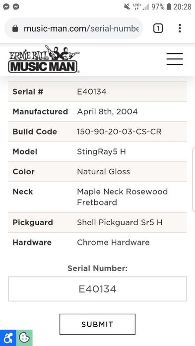 Musicman Stingray 5H, 2004 r.