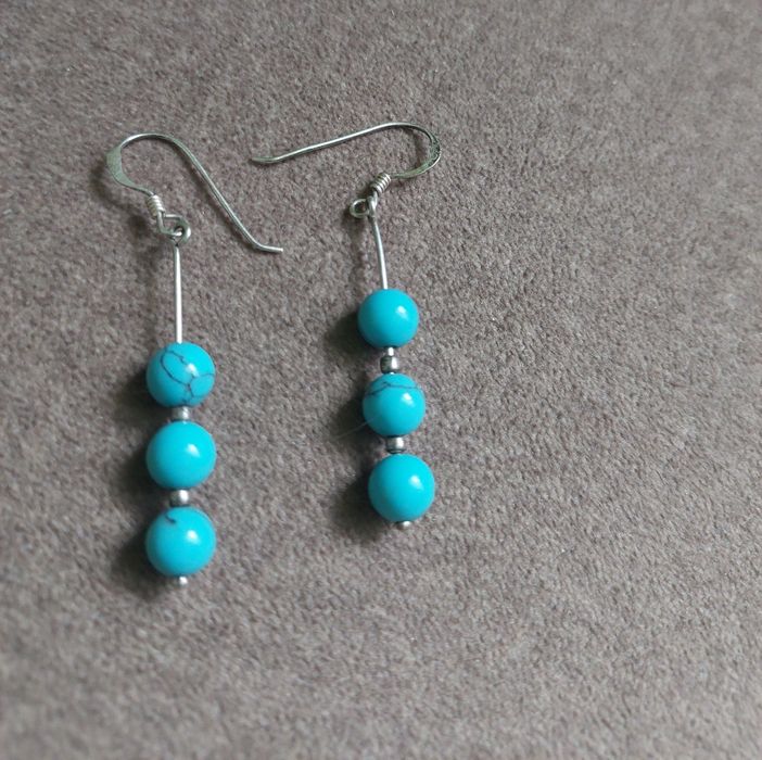 Stare kolczyki srebro I turkusy