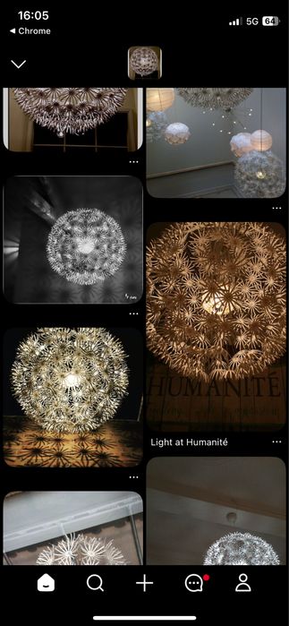 IKEA PS MASKROS duza Lampa wisząca (103.609.16) zyrandol 80 cm kula