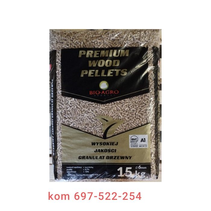 Premium Wood pellet pelet opał 6mm Polski A1 certyfikat