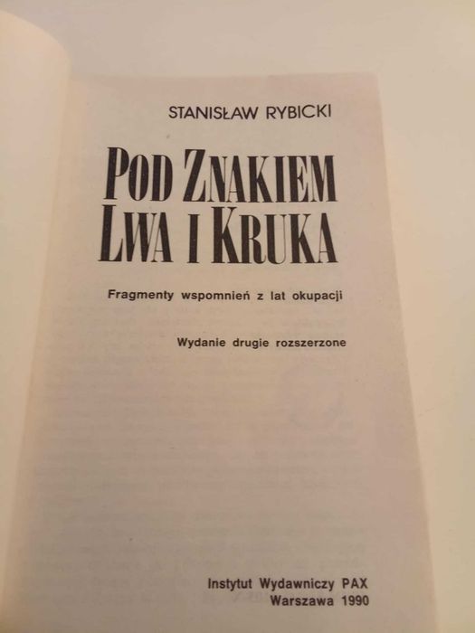 Pod znakiem Lwa I kruka - S Rybicki