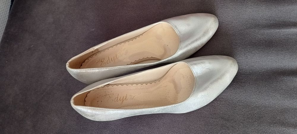 Buty ślubne srebrne 39/40