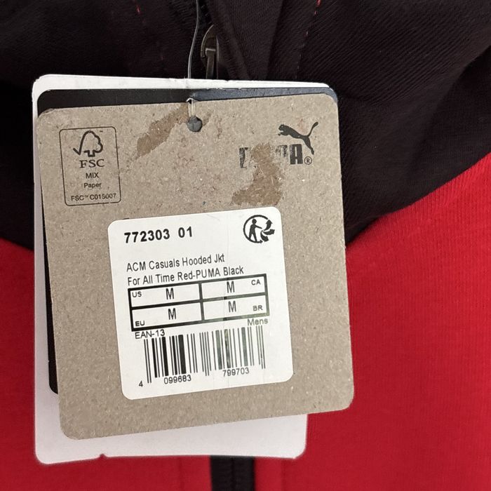 Casaco AC Milan Puma Pre Jogo Vermelho e Preto (M)