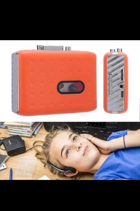 USB C Kaseton Magnetofon konwerter MP3 microfon Nawuśniki Stalowina