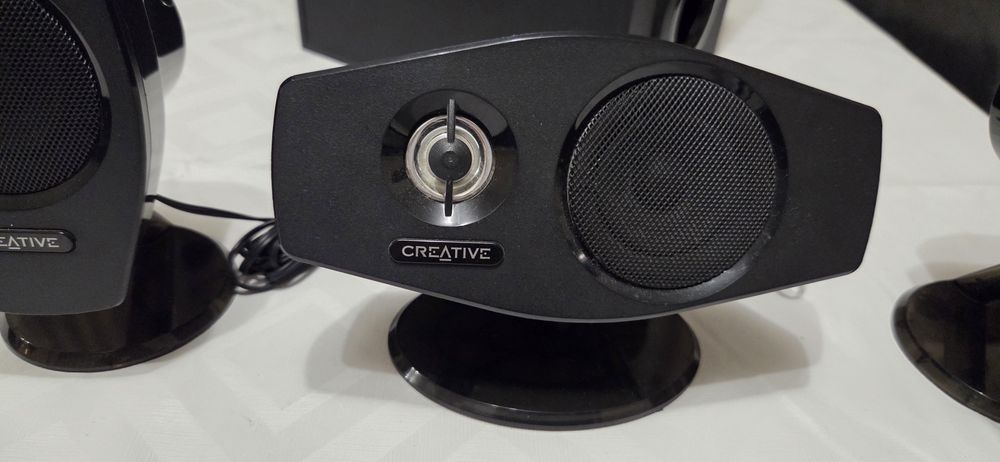 Colunas Pc Crestive + Placa de som 5.1