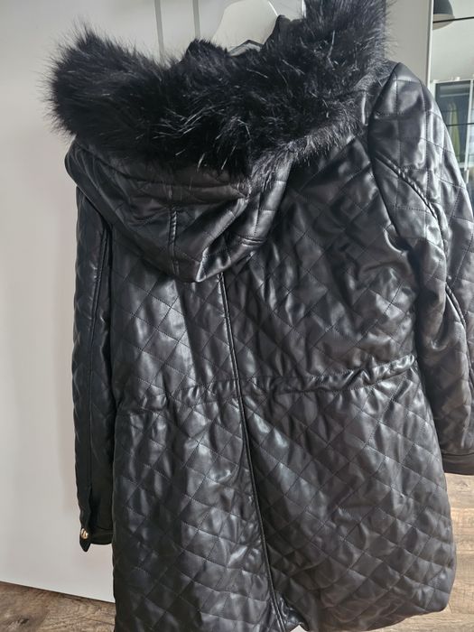 Czarna kurtka guess L/ 40 a'la skóra pikowana