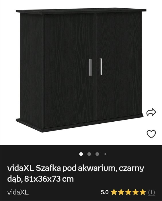 Szafka pod akwarium vidaXL | Czarny Dąb | 81x36x73 cm | Stan idealny