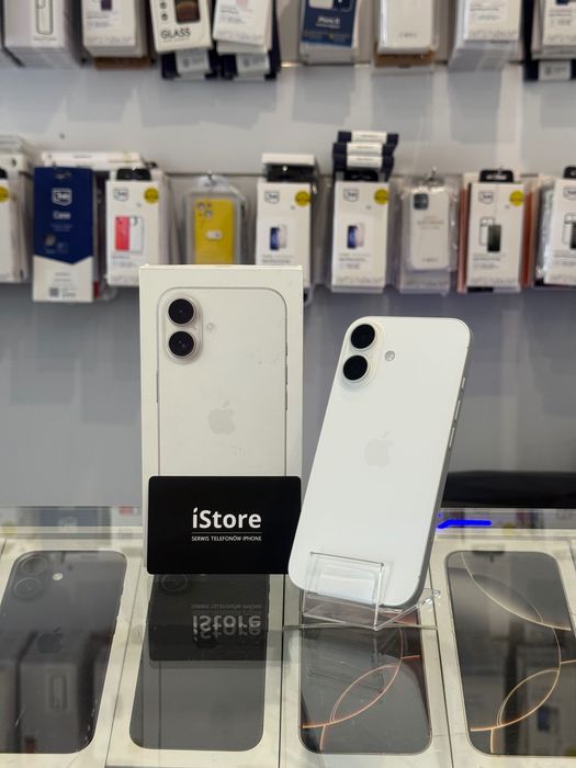 NOWY • iPhone 16 • 128 GB • White • GWARANCJA • biały • RATY !!!