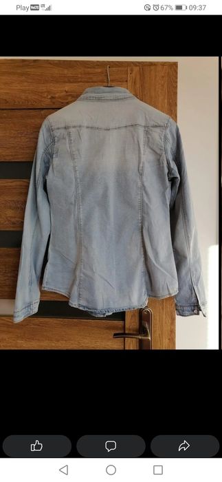 Jeansowa elastyczna koszula