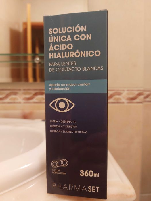 Solução para lentes contato