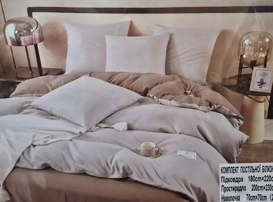 Комплект постілі фланель євро