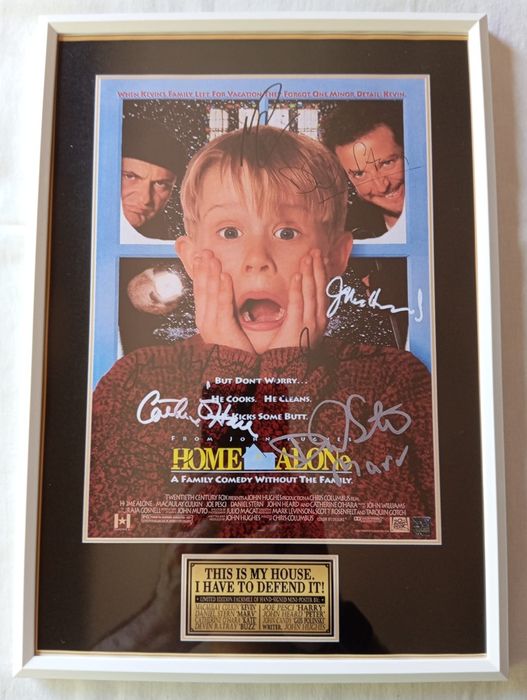Moldura Filme Home Alone com Autógrafos (A4)