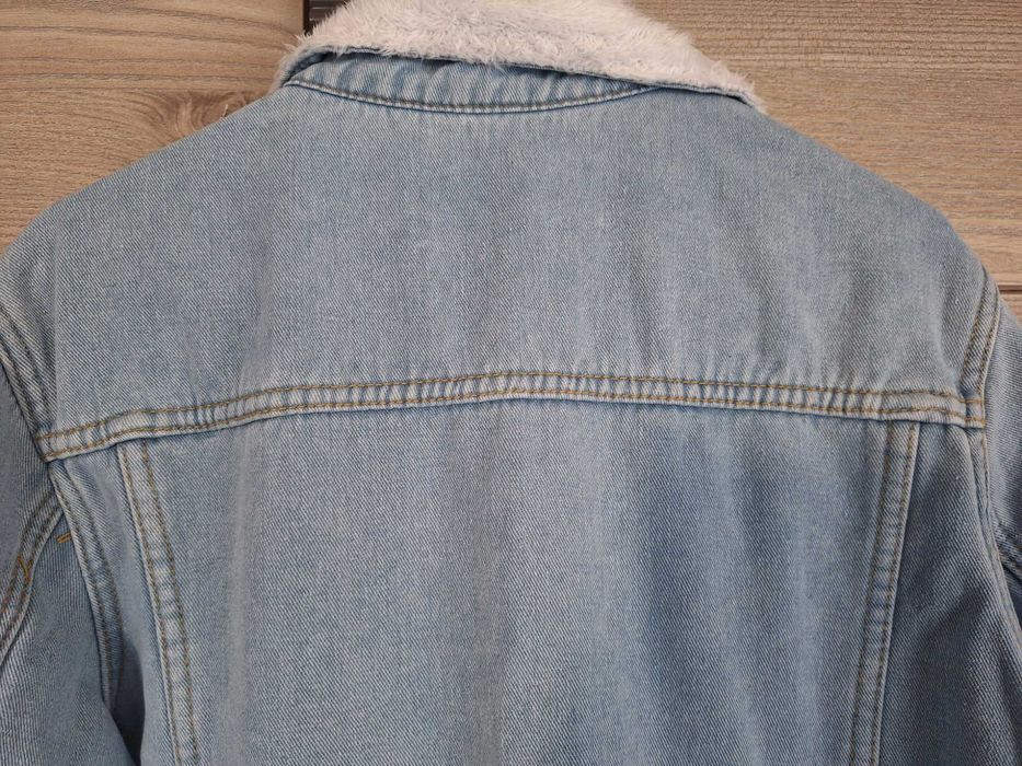 Kurtka męska z kożuszkiem jeansowa