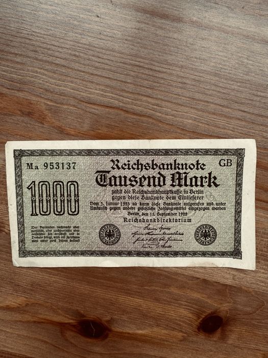 1000 mark 1922.                                  .