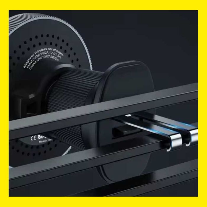 ЗАРЯДКА бездротова магнітна 15W | Тримач для телефона держатель в авто