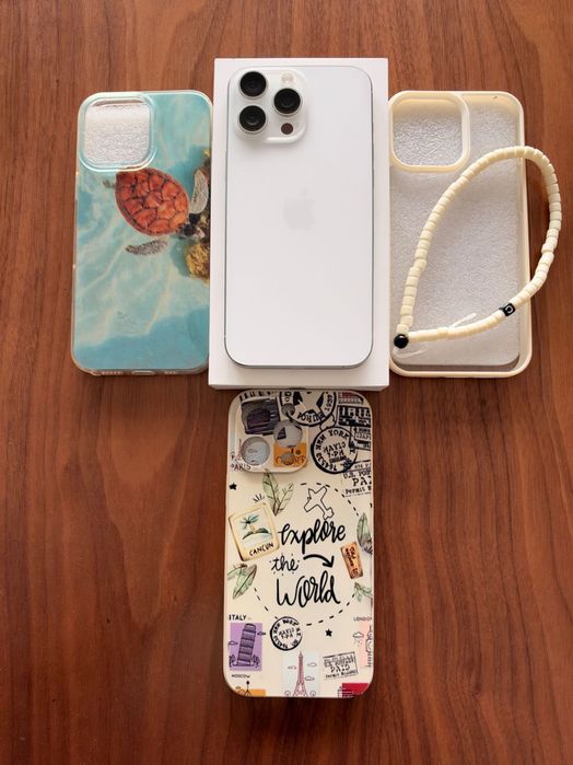 iPhone 16 Pro Max 256 GB Titânio Branco - COMO NOVO (Oferta 3 capas)