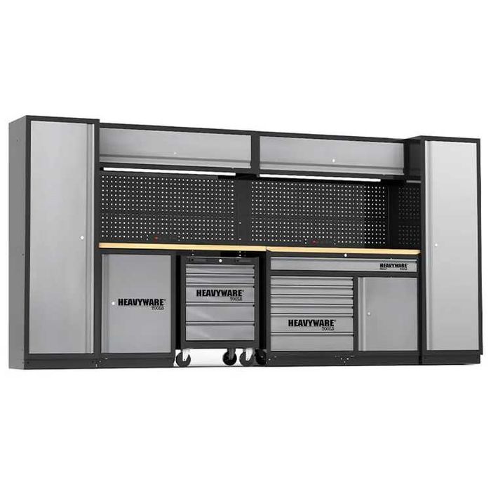 Conjunto de Bancada / Armário de Oficina Completo HEAVYWARE 7 Peças LL29