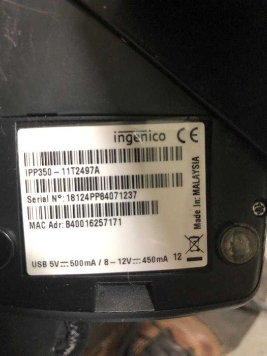 Terminal Pagamentos Ingenico IPP350