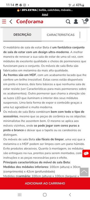 Mobiliário de sala de estar