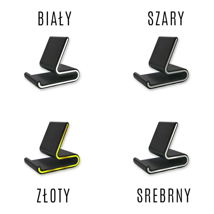 Nowoczesna podstawka na telefon | Różne kolory | Na biurko, szafkę