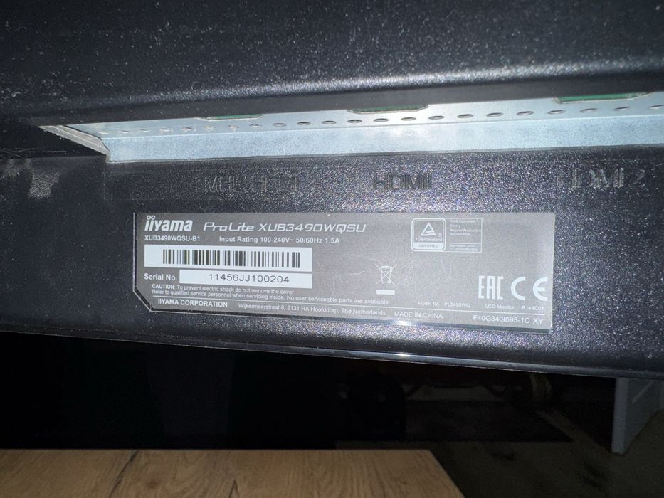 Monitor iiyama ProLite XUB3490WQSU-B1 34 3440x1440 IPS