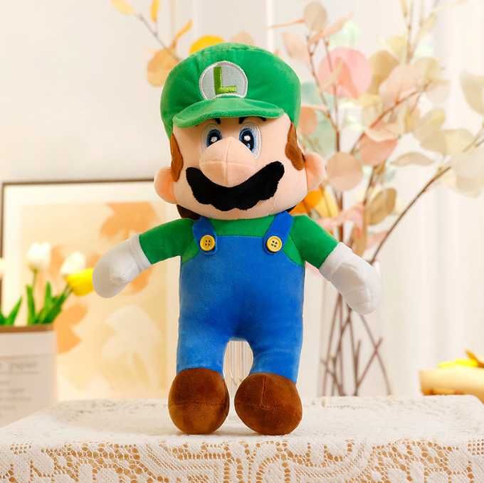 Мягкая игрушка СУПЕР МАРИО Super Mario Луиджи 28см