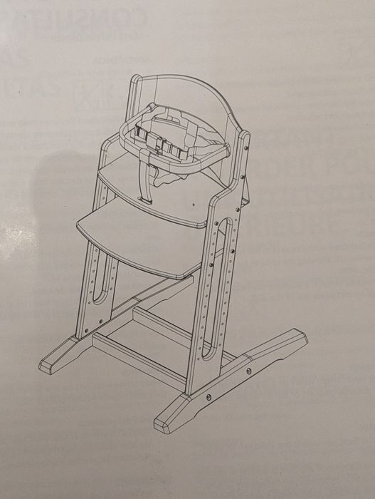 Krzesło krzesełko drewniane naturalne bielone babyDan DanChair
