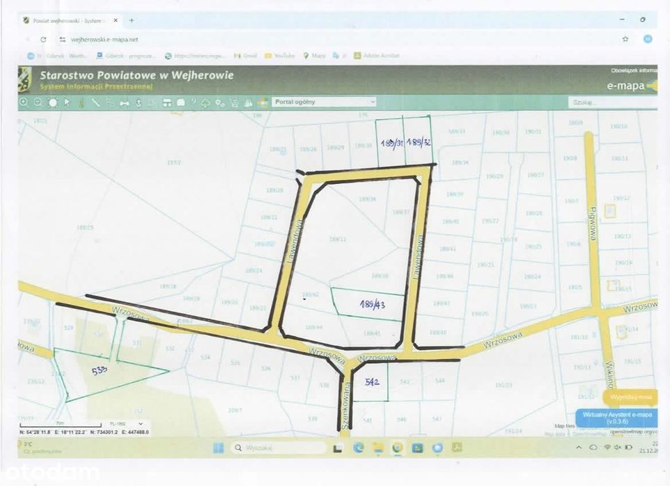 Działka budowlana 1000 m2 20 min. od Trójmiasta Szemud Donimierz