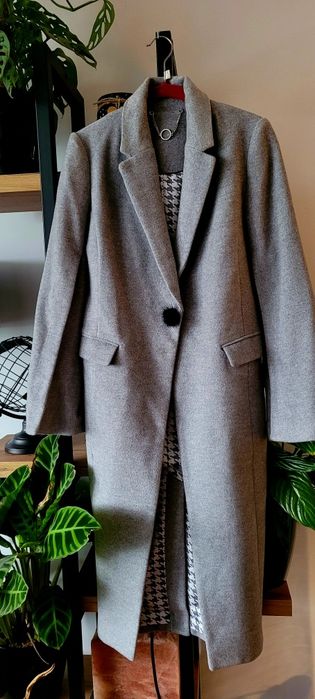 Piękny wełniany wiosenny płaszczyk XS/S