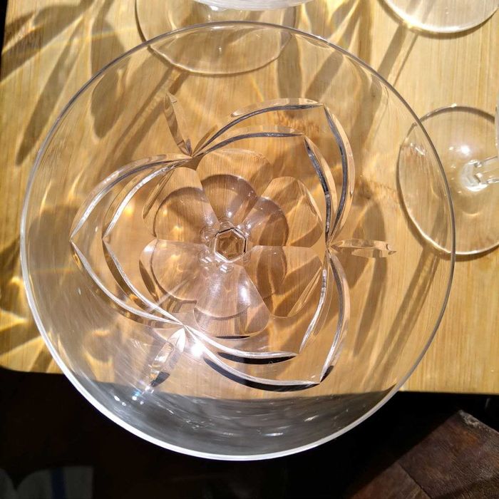 Conjunto de 6 Copos Antigos de Champanhe em Cristal
