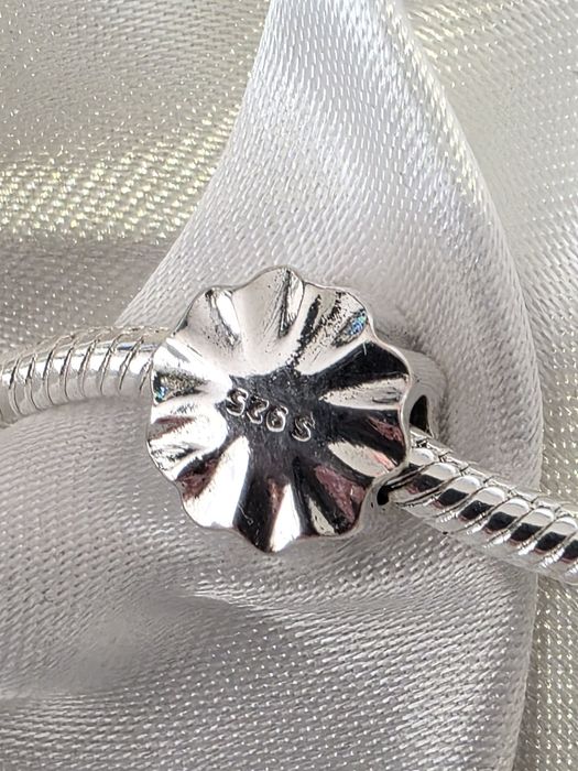 Charms srebrny zawieszka do pandora bransoletki kwiat S925