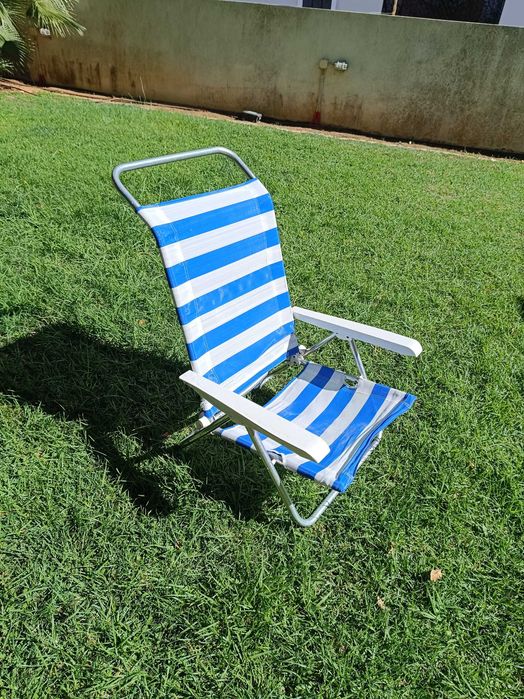 Conjunto de 2 Cadeiras de Praia / Jardim Reclináveis – Excelente Estado