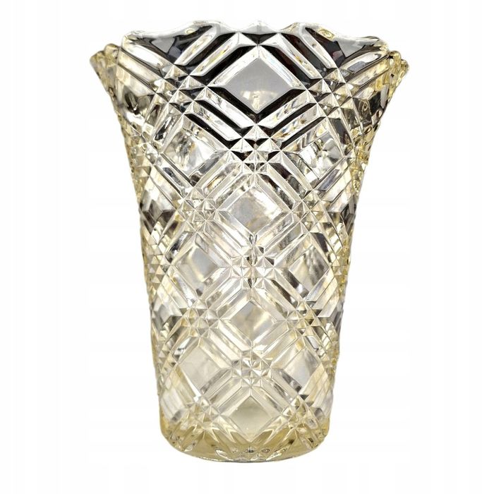 Antyczny Szklany Wazon Walther Veb Sachsenglas