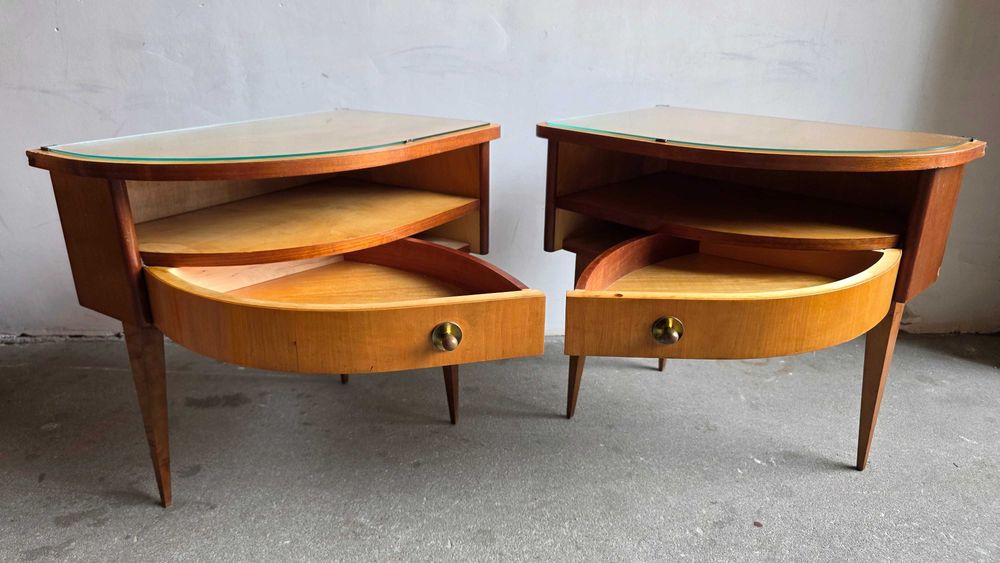 Para unikatowych szafek nocnych – Vintage lata 60. / Styl Mid-Century Modern