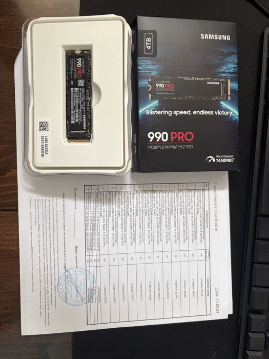 SSD накопичувач Samsung M.2 4TB PCIe 4.0 990PRO. Гарантія.