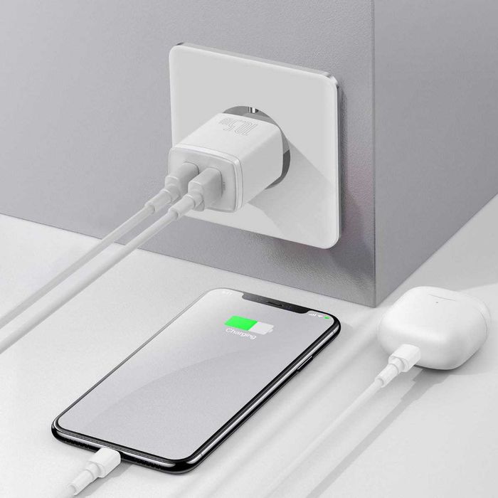 Baseus Compact Ładowarka Sieciowa 10,5W 2xUSB zdrowa dla baterii Wawa